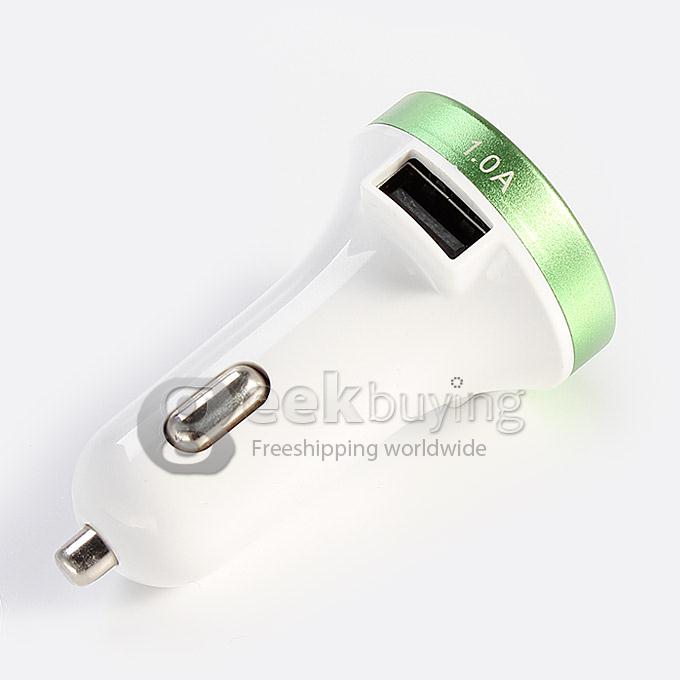 ES-05 Universal Dual USB 2 Port 3.1A Car Charger Adapter for iPhone 6 Plus Samsung Galaxy Cellphone Tablet GPS - Green