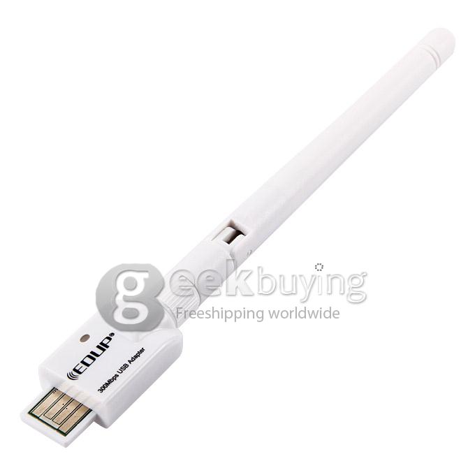 EDUP EP-MS15003 IEEE802.11b/g/n 2.4GHz 300Mbps Wireless Network USB Wifi Adapter - White
