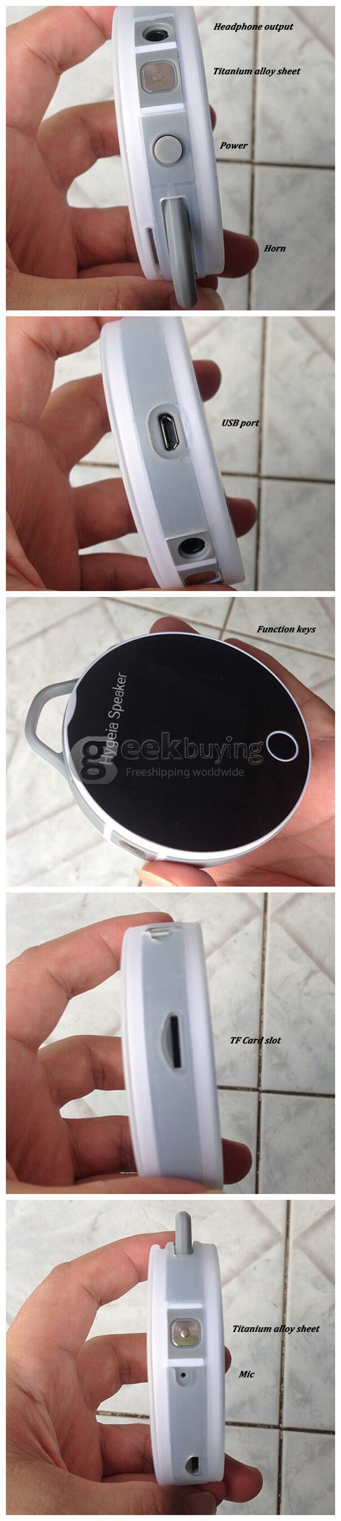 Hygeia Speaker Portable Touch Screen Smart Bluetooth Speaker with Heart Rate Health Detection