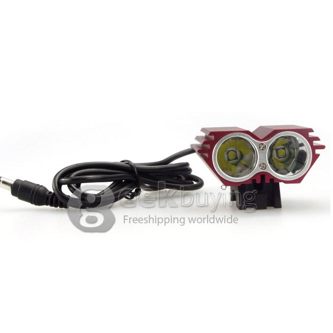 Dark Knight K2D Cree 2 x T6 2400LM Bicycle Lighting Outdoor LED Flashlight - Red