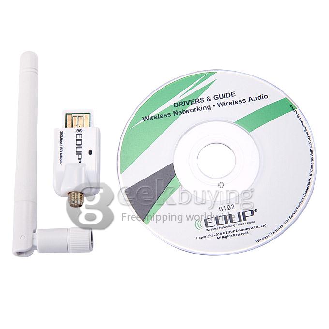 EDUP EP-MS15003 IEEE802.11b/g/n 2.4GHz 300Mbps Wireless Network USB Wifi Adapter - White