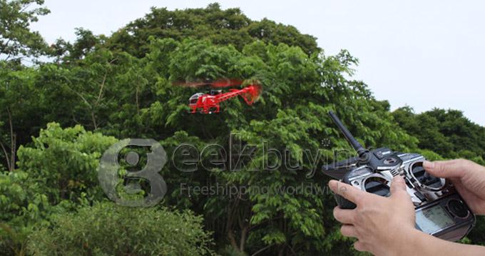 WLtoys V915 2.4GHz 4CH Scale RC Lama Helicopter RTF 6-axis Gyroscope with Remote Controller - Red
