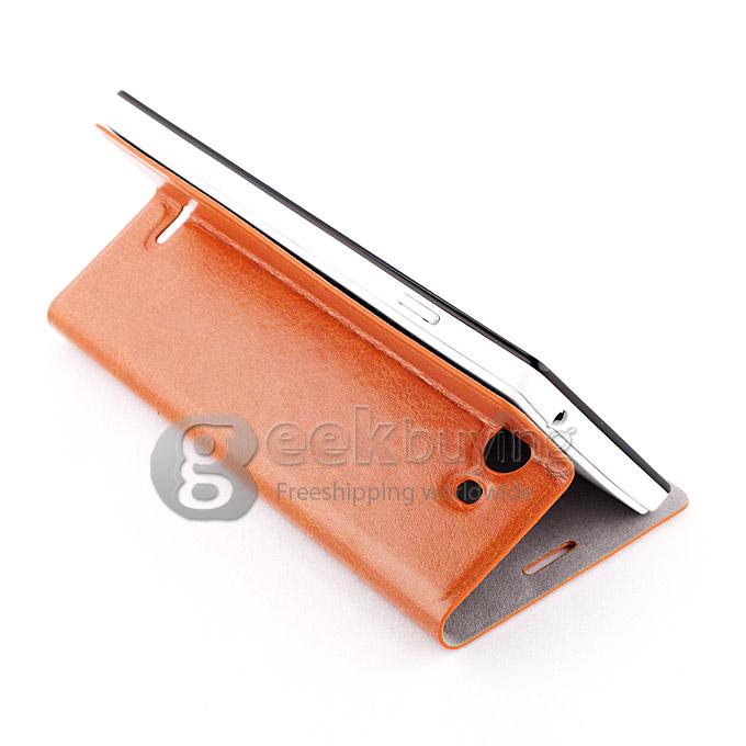 Flip PU Leather Cover Case for iocean X7S-T/X7 HD - Orange