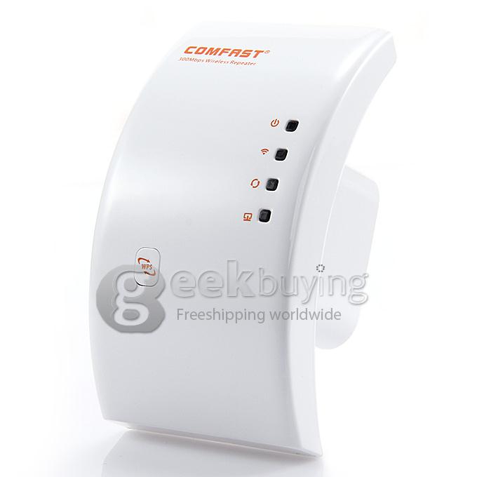 EU&US Plug COMFAST CF-WR500N Portable 300Mbps 802.11b/g/n Network Wireless AP Repeater Router - White