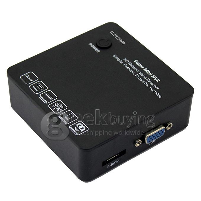 ESCAM K104 H.264 4CH 720P / 960P / 1080P Mini Portable Network Video Recorder NVR Onvif Optional WiFi 3G