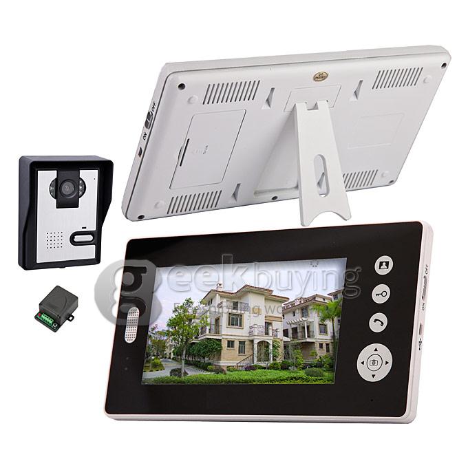 712GA 7 Inch TFT 2.4GHz Digital Wireless Video Door Phone 16 Chord Melodies Hands-free Talk Wireless Unlock
