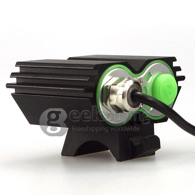Dark Knight K2D Cree 2 x T6 2400LM Bicycle Lighting Outdoor LED Flashlight - Black