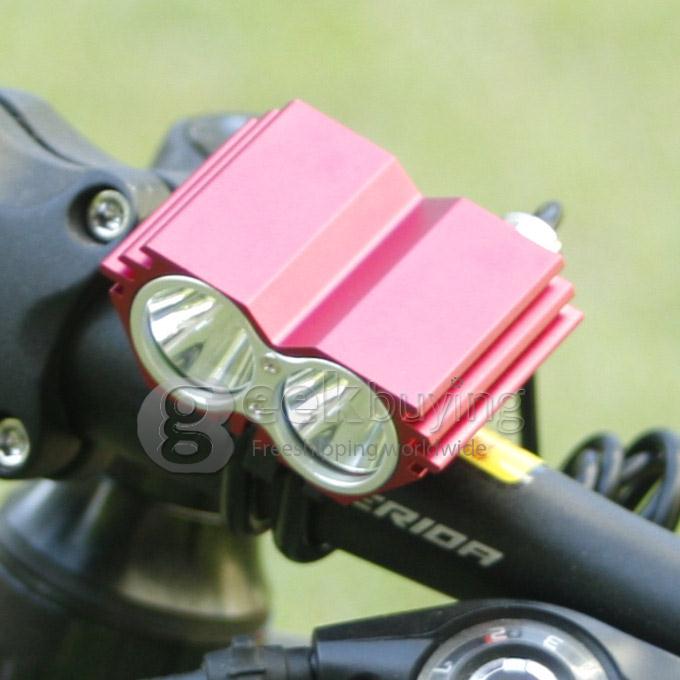 Dark Knight K2D Cree 2 x T6 2400LM Bicycle Lighting Outdoor LED Flashlight - Red