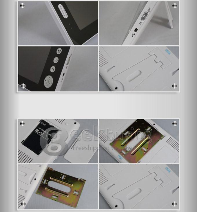 712GA 7 Inch TFT 2.4GHz Digital Wireless Video Door Phone 16 Chord Melodies Hands-free Talk Wireless Unlock