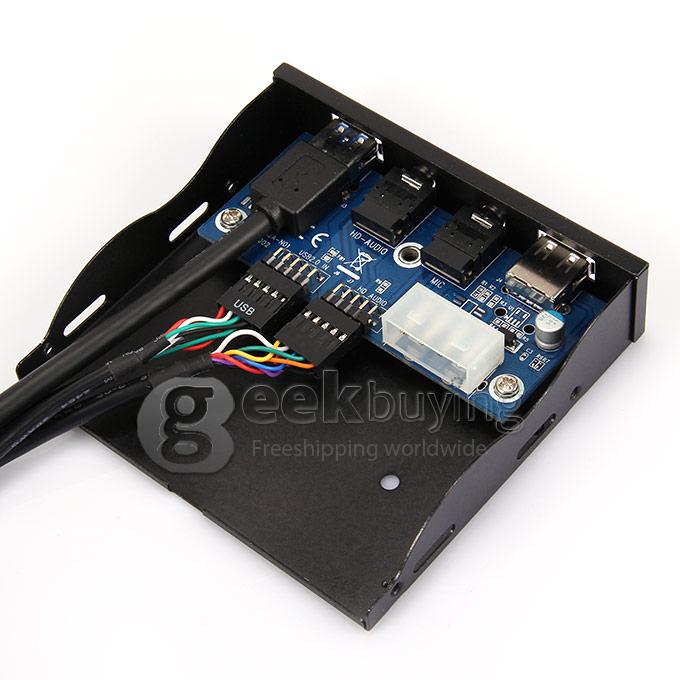 Front Panle USB 3.0 Female+USB 2.0 Female+HD-Audio Expanding your PC - Black