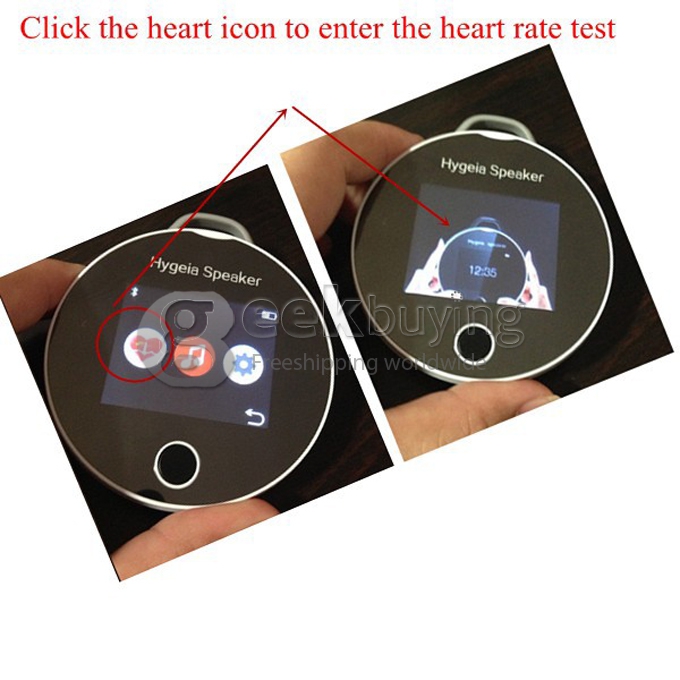 Hygeia Speaker Portable Touch Screen Smart Bluetooth Speaker with Heart Rate Health Detection