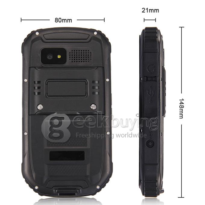 W63/S09 MTK6589 Quad Core 1.2Gzh 4.3 inch Android 4.2 Smartphone 1GB RAM 4GB ROM Waterproof Dustproof Shockproof 3G/GPS - Black