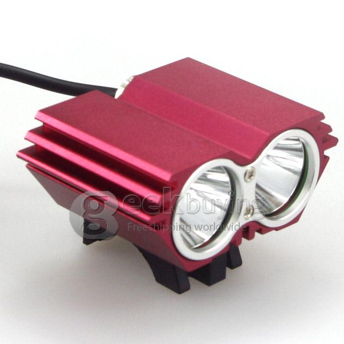 Dark Knight K2D Cree 2 x T6 2400LM Bicycle Lighting Outdoor LED Flashlight - Red