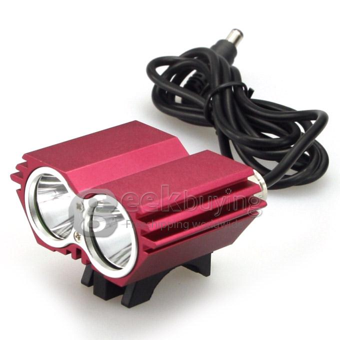 Dark Knight K2D Cree 2 x T6 2400LM Bicycle Lighting Outdoor LED Flashlight - Red