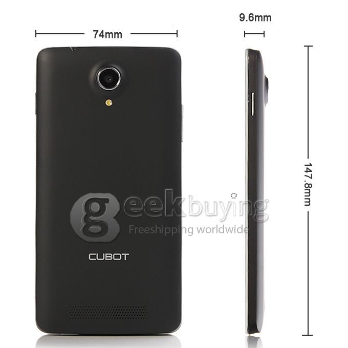 CUBOT P10 QHD Pixels MTK6572 Dual Core 1.3GHz 5.0 Inch Smartphone Android 4.2 OS 1GB RAM 8.0MP 3G GPS - Black