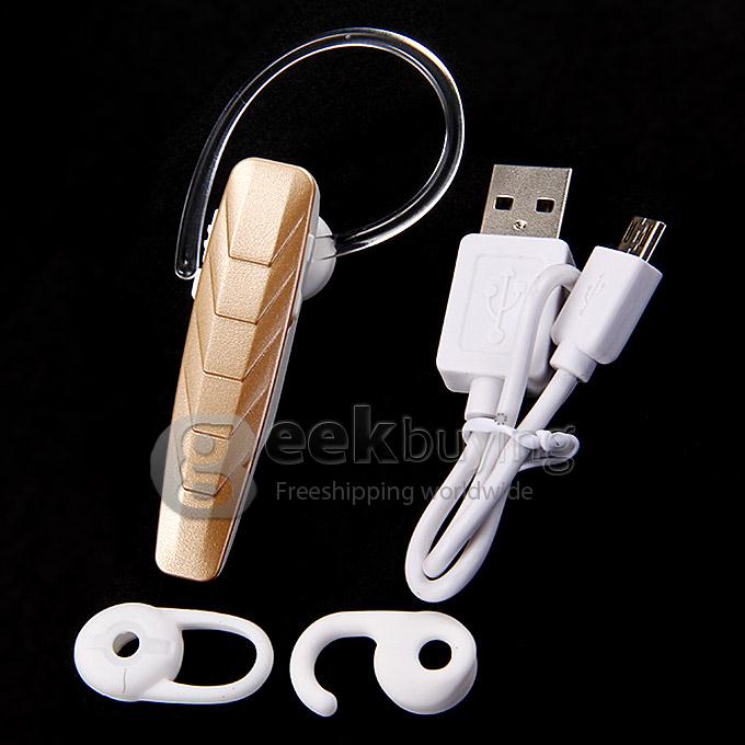 Connice iblue 7 HD Commercial Wireless Bluetooth 4.0 Headset Earphone Pair 2 Devices iOS Android iPhone6 Plus -Champagne