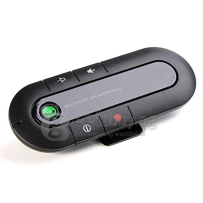 Universal Bluetooth V3.0 Wireless Handsfree Speaker Phone Speaker with Car Charger Kit - Black