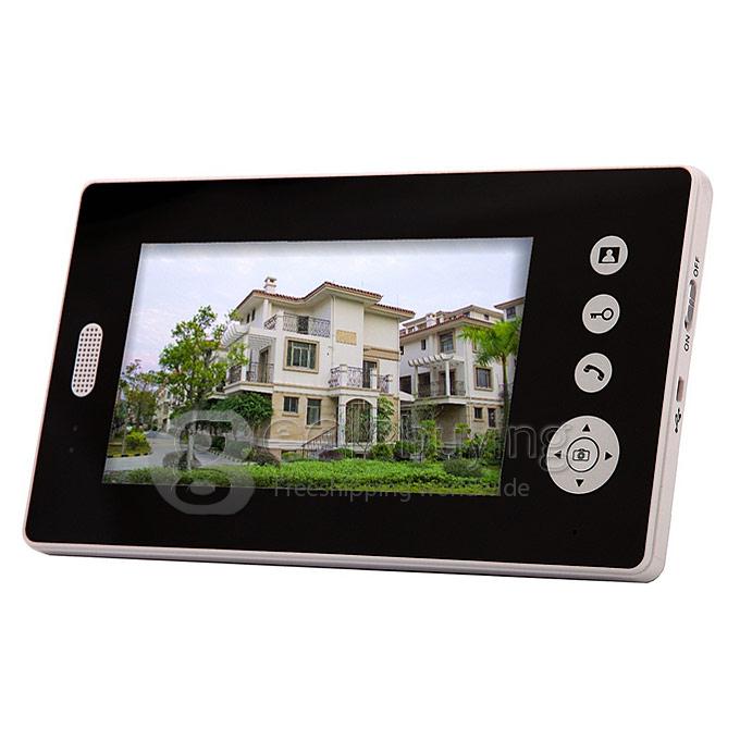 712GA 7 Inch TFT 2.4GHz Digital Wireless Video Door Phone 16 Chord Melodies Hands-free Talk Wireless Unlock