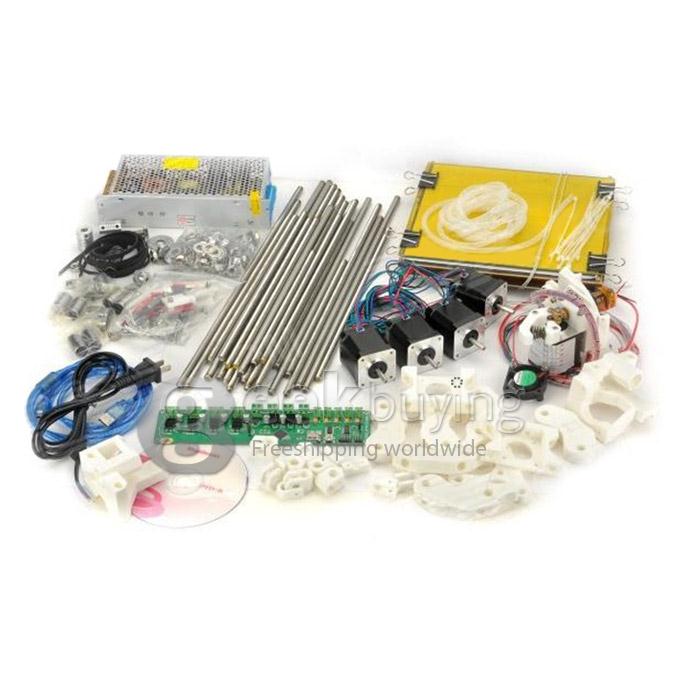 US Plug Open Heacent 3DP04 RepRap Prusa Mendel DIY 3D Printer DIY Full Assembly Kit /0.4mm Nozzle /1.75mm Filament