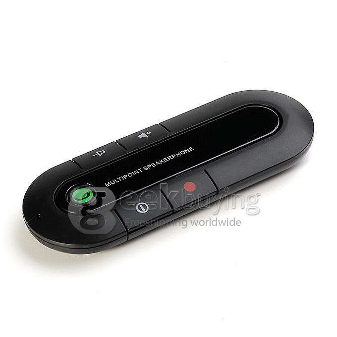 Universal Bluetooth V3.0 Wireless Handsfree Speaker Phone Speaker with Car Charger Kit - Black