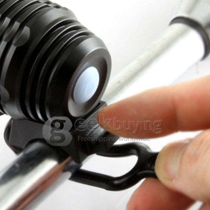 Dark Knight K4P Cree 4×T6 4800LM Bicycle Lighting & Head Lighting & Sport LED Flashlight with Battery Pack - Black + Silver