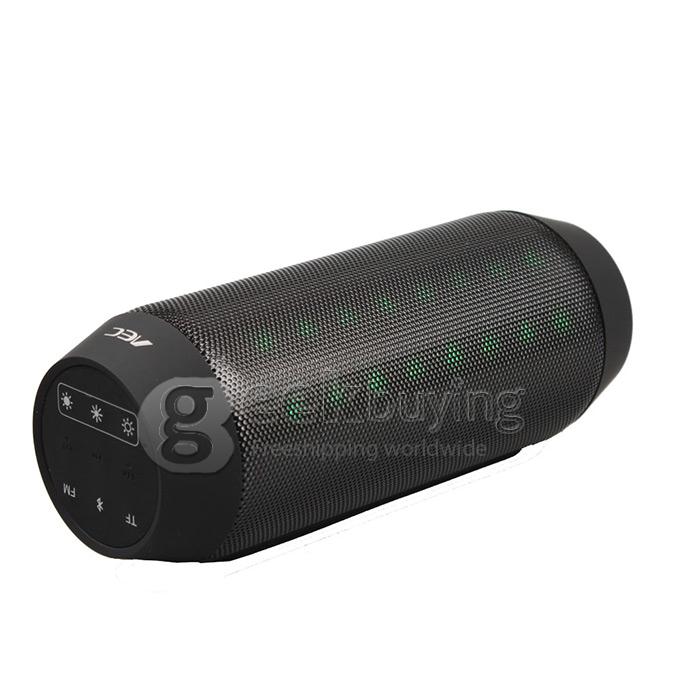 AEC BQ-615 Portable Super Stereo Bass Bluetooth Speakers Subwoofer with Colorful Light Outdoor Handsfree Call - Black