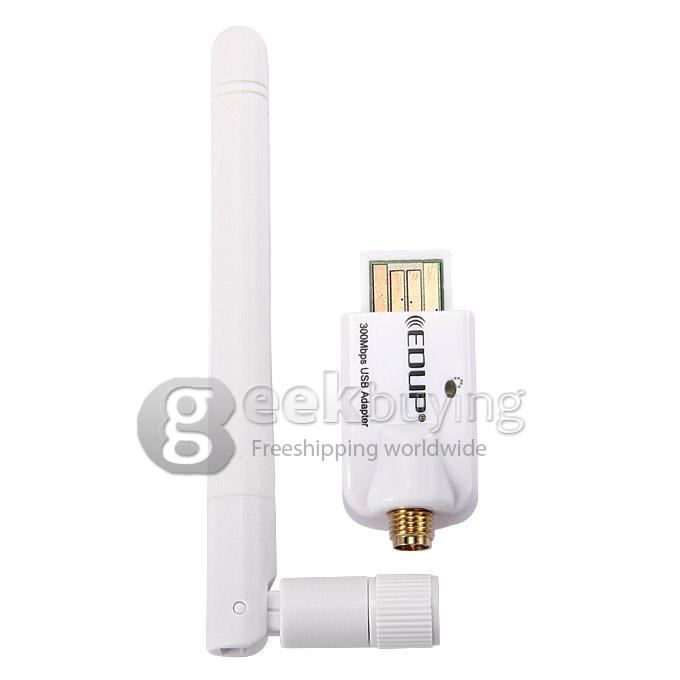 EDUP EP-MS15003 IEEE802.11b/g/n 2.4GHz 300Mbps Wireless Network USB Wifi Adapter - White