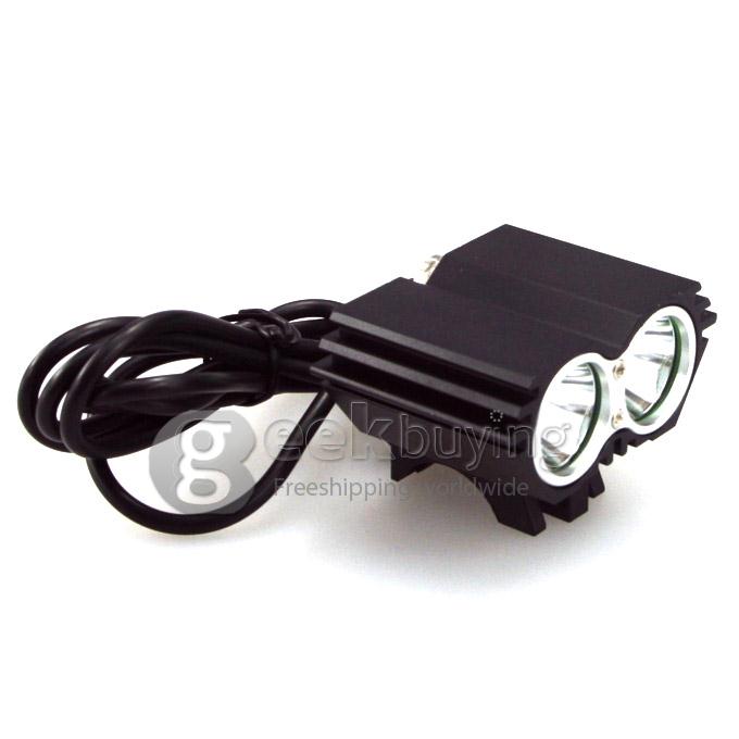 Dark Knight K2D Cree 2 x T6 2400LM Bicycle Lighting Outdoor LED Flashlight - Black