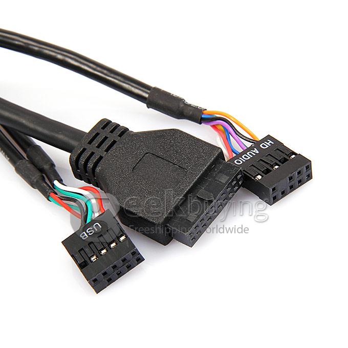 Front Panle USB 3.0 Female+USB 2.0 Female+HD-Audio Expanding your PC - Black