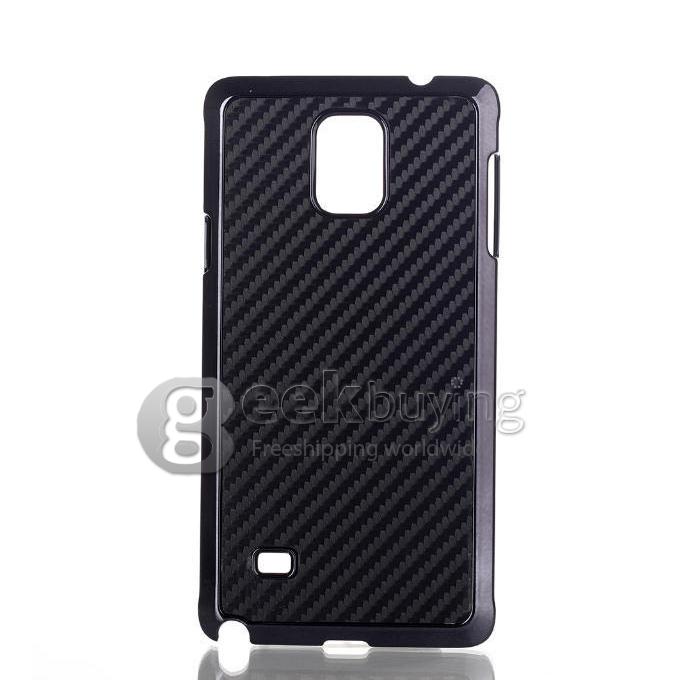 Brand New Carbon Fibre Unique Design Hard Cover Case for Samsung Galaxy Note 4 - Black