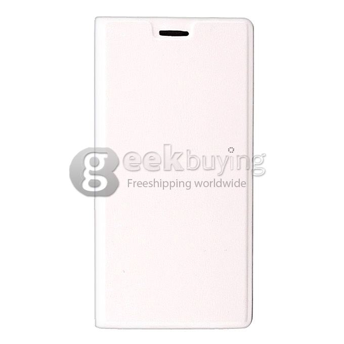 Flip PU Leather Cover Case for iocean X7S-T/X7 HD - White