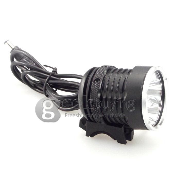 Dark Knight K4P Cree 4×T6 4800LM Bicycle Lighting & Head Lighting & Sport LED Flashlight with Battery Pack - Black + Silver