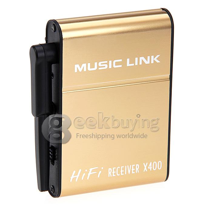 X400 Wireless Bluetooth 4.0+EDR Audio Receiver Music Receiver Link Adapter for IPhone/Android/PC/Tablet - Gold