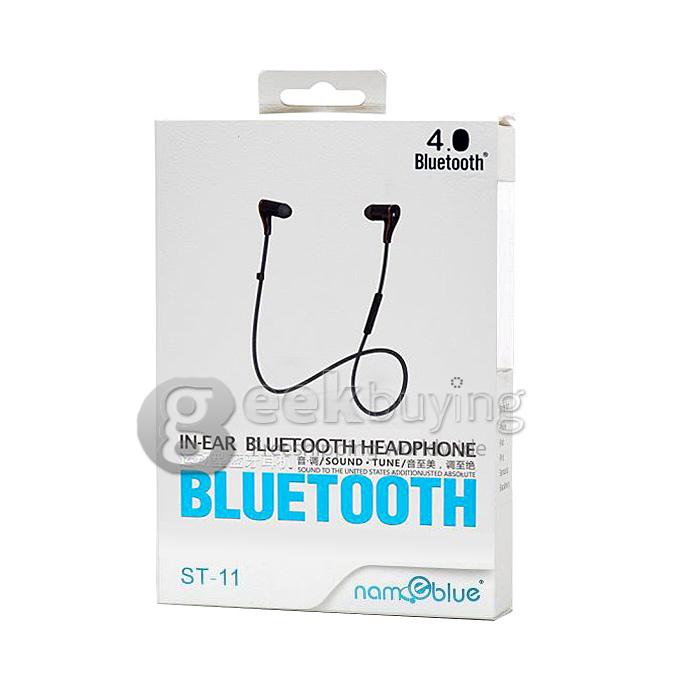 Nameblue ST-11 Mini Wireless Bluetooth V4.0 Sport In-ear Headset Earphone Headphone With Mic Apt-X Codec for iOS Android - Black