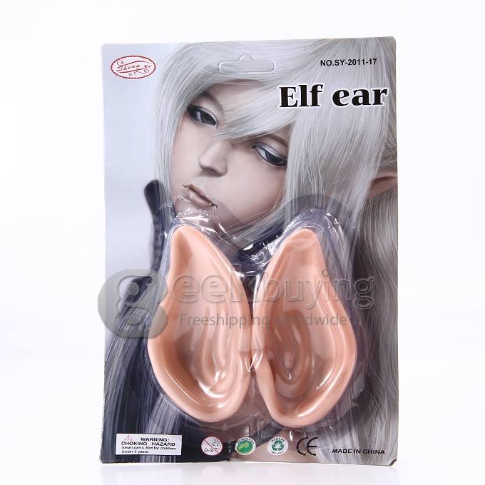Soft Latex Pointed Prosthetic Ear Cosplay Accessories LARP Fairy Pixie Elf Ears for Halloween Dance and Party