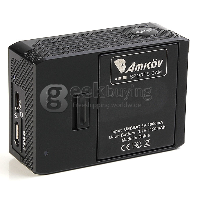 AMKOV SJ5000 WiFi 14MP 1080P Action Camera Digital Video Camera Waterproof 3ATM - Black