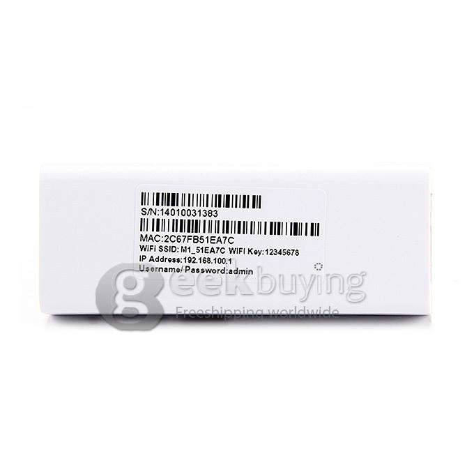 M1 Mini Portable USB 2.0 150Mbps 802.11b/g/n 3G/4G Wi-Fi Hotspot Gateway Wireless Router - White