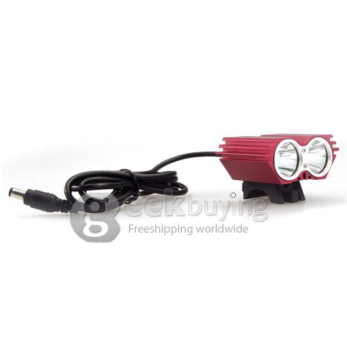 Dark Knight K2D Cree 2 x T6 2400LM Bicycle Lighting Outdoor LED Flashlight - Red