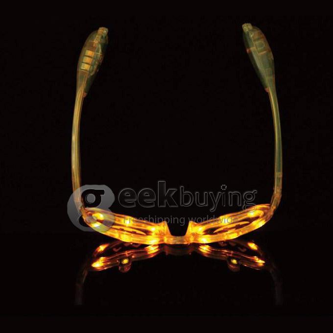 Halloween Hallowmas Party Costume Ball Pumpkin Stytle 3 Mode LED Light Sunglasses Decorative Item