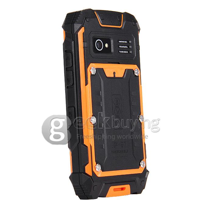 ZGPAX S9 MTK6572W Dual Core 1.3GHz Smartphone 4.5 Inch Waterproof Phone IP67 Walkietalkie Android 4.2 GPS/WIFI/Bluetooth - Black+Orange