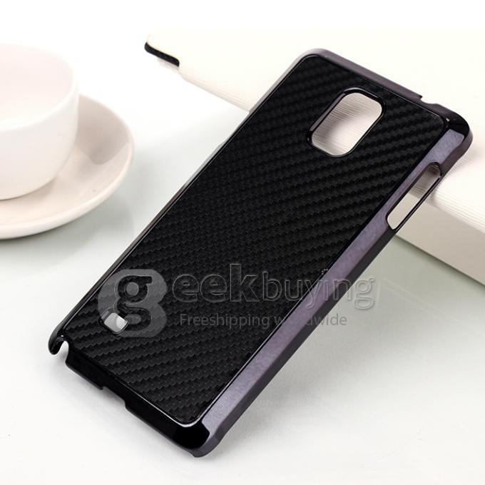 Brand New Carbon Fibre Unique Design Hard Cover Case for Samsung Galaxy Note 4 - Black
