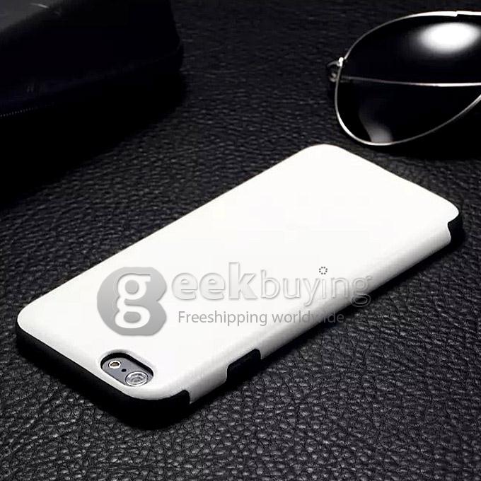 New Luxury TPU Leather Back Case Cover For iPhone 6 - White