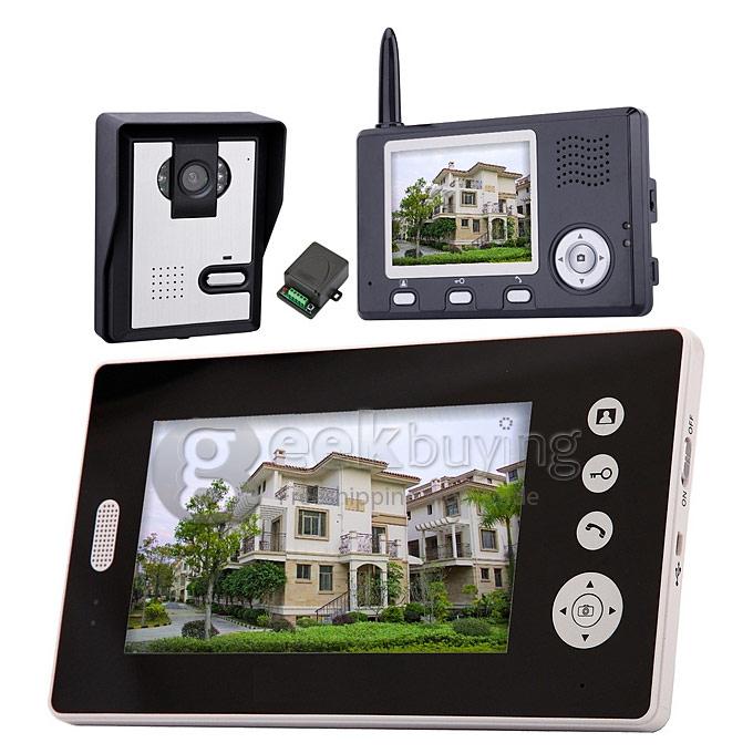712GA 7 Inch TFT 2.4GHz Digital Wireless Video Door Phone 16 Chord Melodies Hands-free Talk Wireless Unlock