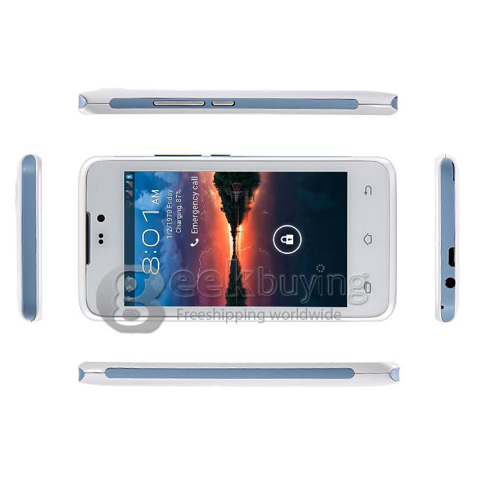 H-mobile F2 MTK6572 Dual Core 1.0GHz 4.0 Inch Smartphone 2.0MP Android 4.2 OS Bluetooth WIFI - White