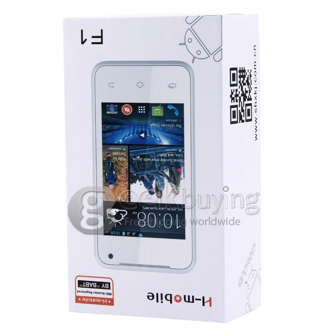 H-mobile F1 MTK6572 Dual Core 1.0GHz Smartphone 3.5Inch 2.0MP Android 4.2 OS Bluetooth WIFI with Leather Sheath - Black