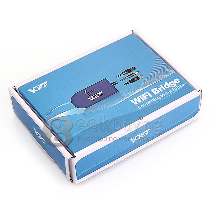 VAP11G USB Wi-Fi Dongle Bridge 2.4GHz IEEE802.11b/g 200Mbps with 10/100M Ethernet Connector- Blue