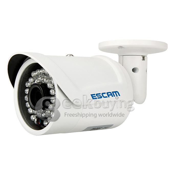 ESCAM QD320 H.264 720P Dual Stream 3.6MM Day / Night Waterproof IP Camera Support Motion Detection