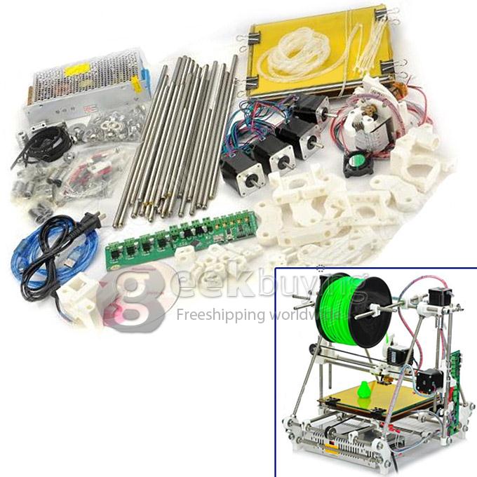 US Plug Open Heacent 3DP04 RepRap Prusa Mendel DIY 3D Printer DIY Full Assembly Kit /0.4mm Nozzle /1.75mm Filament