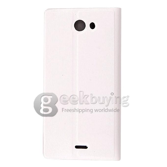 Flip PU Leather Cover Case for iocean X7S-T/X7 HD - White