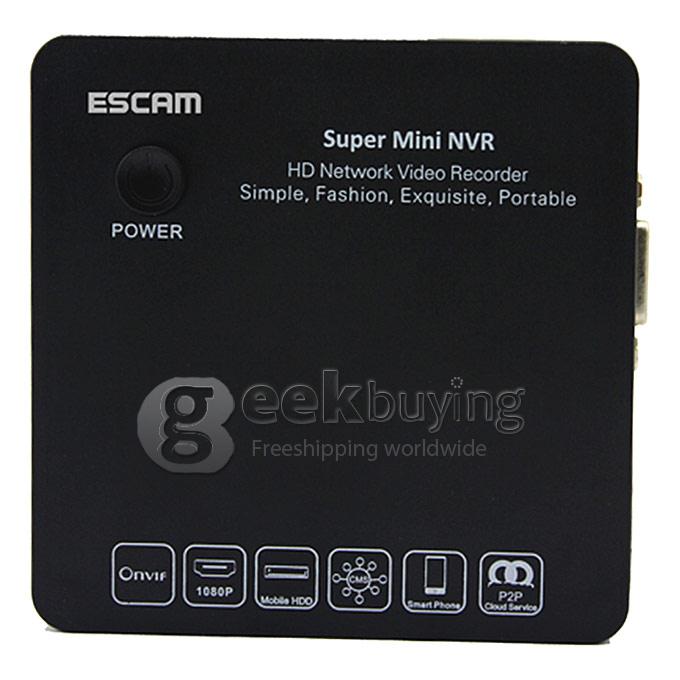 ESCAM K104 H.264 4CH 720P / 960P / 1080P Mini Portable Network Video Recorder NVR Onvif Optional WiFi 3G